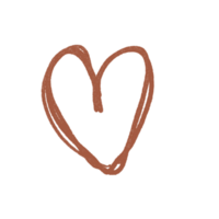 Hand drawn hearts, minimal hearts for planners. png