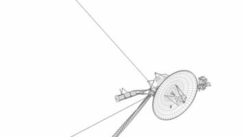 Artist rendering , Voyager space probe. video