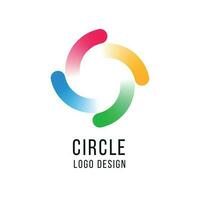 circulo logo. encerrado en un círculo espiral, remolino universal color logotipo resumen redondo vector icono