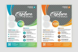 Travel flyer or poster  Travel flyer template for travel agency vector