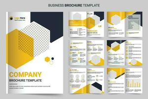 Brochure template layout design and corporate minimal multipage brochure template design vector