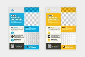 Corporate business  flyer  cover page design with creative shape in a minimal template with clean and modern typography vector