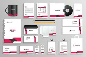 Corporate identity set branding template design kit. editable brand identity with abstract background color for Business Company vector