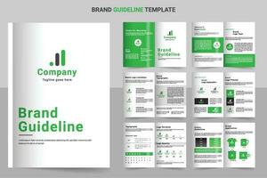 Minimalist luxury brand guide template vector