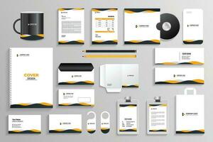 Corporate identity set branding template design kit. editable brand identity with abstract background color for Business Company vector