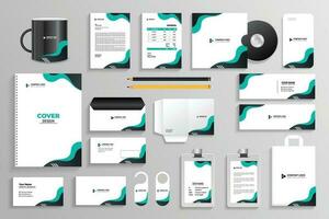 Corporate identity set branding template design kit. editable brand identity with abstract background color for Business Company vector