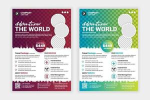 Travel flyer or poster  Travel flyer template for travel agency vector