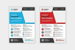 Corporate business  flyer  cover page design with creative shape in a minimal template with clean and modern typography vector