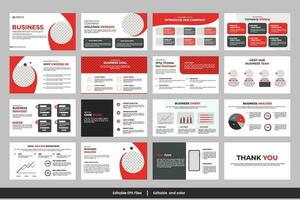 Vector  business  presentation slides template green color design minimalist business layout template design