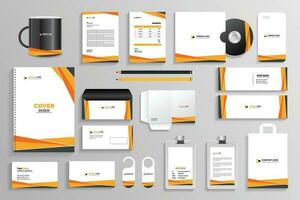 Corporate identity set branding template design kit. editable brand identity with abstract background color for Business Company vector