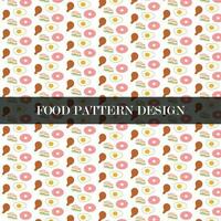 food pattern design vector