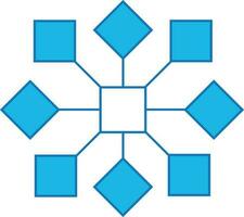 Blockchain, digital ledger and networks isolated icon vector