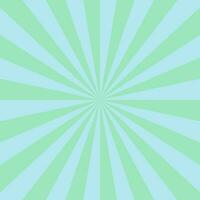 Green and Blue sun rays retro background. Vector illustration. Eps10