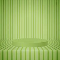 Green podium vintage candy colored line background. Vector illustration. Eps10