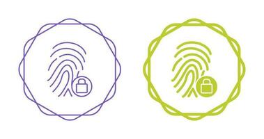 Fingerprint Lock Vector Icon