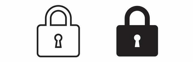 padlock icon isolated on white background vector