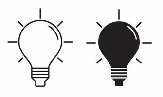 Light Bulb line icon vector