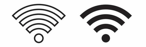 Wifi conexión señal vector icono sencillo