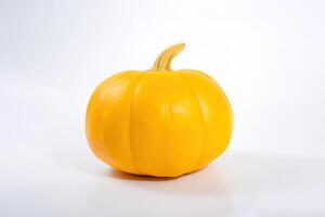 Fresh orange pumpkin isolated on white background. photo