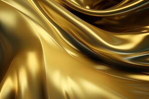 Abstract golden wave textured background. photo