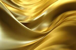 Abstract golden wave textured background. photo