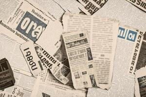 An old vintage newspaper pieces background. AI Generated photo