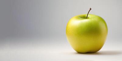 Whole apple isolate. ripe fresh apple clipping path with copy space. photo