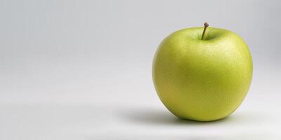 Whole apple isolate. ripe fresh apple clipping path with copy space. photo