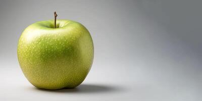 Whole apple isolate. ripe fresh apple clipping path with copy space. photo