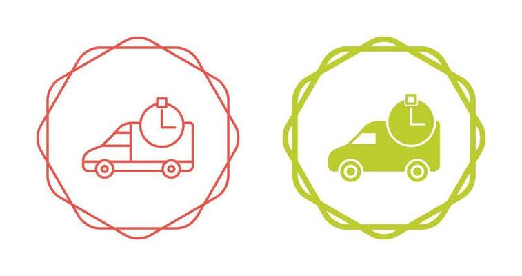 Time Based Delivery Vector Icon