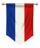 France Pennant on White vector