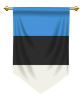 Estonia Pennant on White vector