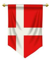 Denmark Pennant on White vector