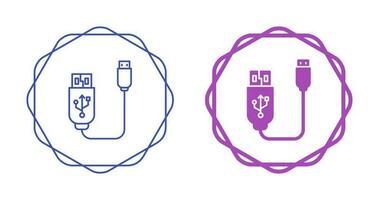 icono de vector de cable usb