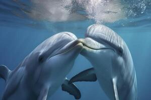 A pair of dolphins. . photo