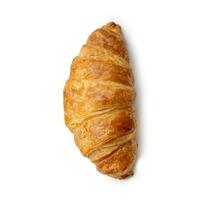 Topview of croissant isolated on white background with clipping path photo