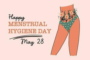 menstrual higiene día póster vector