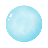 Blue bubbles watercolor illustration png