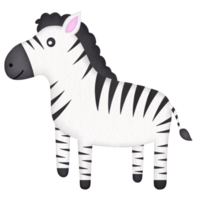 zebra desenho animado aguarela ilustração png