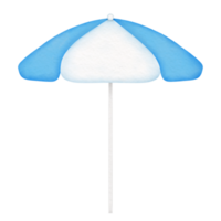 blå och vit strand paraply png
