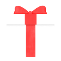 White Gift Box with Red Ribbon png