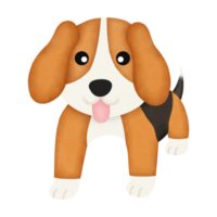 dog cartoon watercolor illustration png