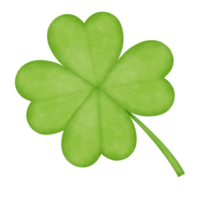 Four Leaf Clover watercolor illustration png