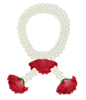 White Jasmine Garland with Rose png