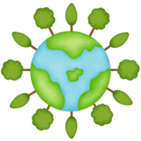 earth surrounded by trees png