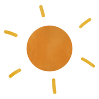 Sun watercolor illustration png