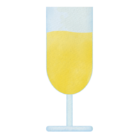 champagne glas vattenfärg illustration png