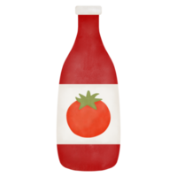 tomate salsa acuarela ilustración png