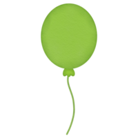 grön ballong vattenfärg illustration png