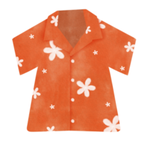 laranja floral camisa aguarela ilustração png